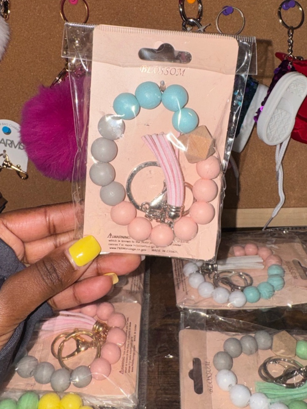 Beaded Wristlet Keychain